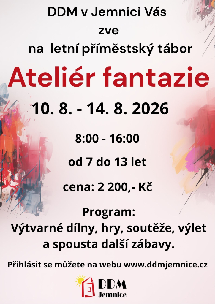 Letní příměstský tábor - Ateliér fantazie
