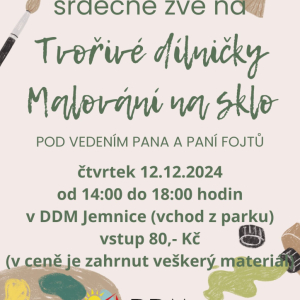 Tvořivé dílničky - Malování na sklo