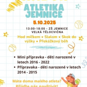 Atletika Jemnice - nábor